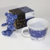 SYNC - [Flower Blue] Stuffed Bear Mug (3.3 inch height)