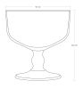Pa≈üabah√ße 440211 Timeless Ice Cream Bowl with Stand, 2 Pieces, 250 cc