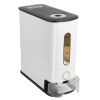25LBS Vertical Rice Dispenser With Dustproof Lid Large Capacity Grain Storage Container With Measuring Cup Built-In Fresh Box For Kitchen Pantry Count