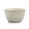 Ivory Lotus 16 Piece Square Stoneware Dinnerware Set