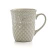 Ivory Lotus 16 Piece Square Stoneware Dinnerware Set