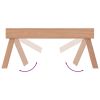 Folding Tray 21.7"x13.8"x9.8" Solid Wood Teak