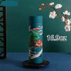 1pc Chinese Style Warm Cup Water Cup; 304 Stainless Steel Water Cup; Vacuum Cup; Chinese Style Cartoon Animal Crane Fish Lion 16.9oz