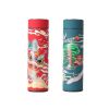 1pc Chinese Style Warm Cup Water Cup; 304 Stainless Steel Water Cup; Vacuum Cup; Chinese Style Cartoon Animal Crane Fish Lion 16.9oz