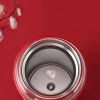 1pc Chinese Style Warm Cup Water Cup; 304 Stainless Steel Water Cup; Vacuum Cup; Chinese Style Cartoon Animal Crane Fish Lion 16.9oz