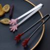1pc Silicone Small Clip; Kitchen Tongs; Square Sugar Ice Cube Silicone Meal Clip; 0.98"x5.71"